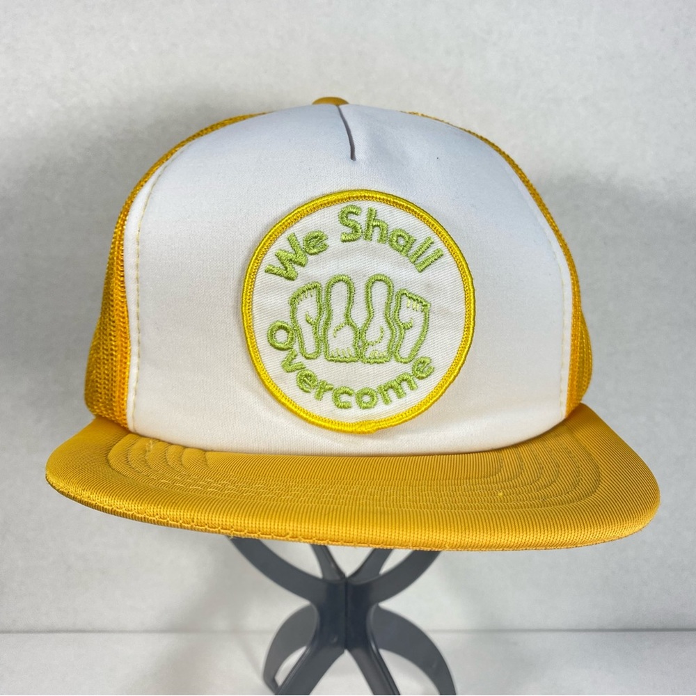 We Shall Overcome Pride Vintage Patch Rare Retro SnapBack Truck Hat Cap Like NEW